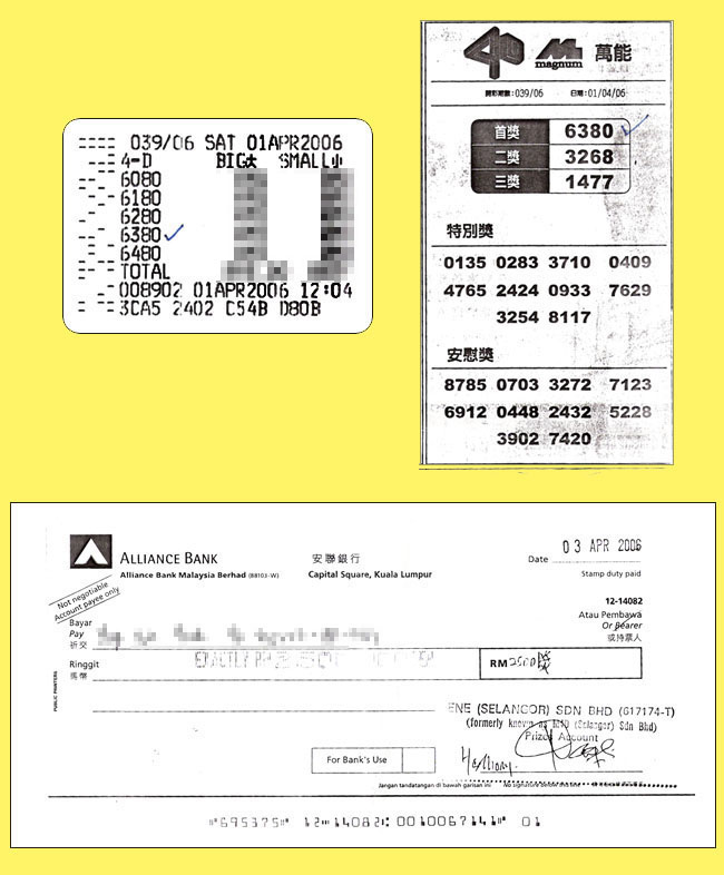 magnum 4d result - 1 apr 2006