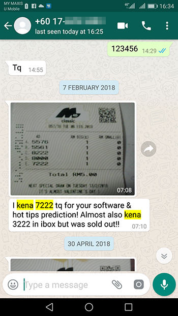 whatsapp magnum menang 4d tiket