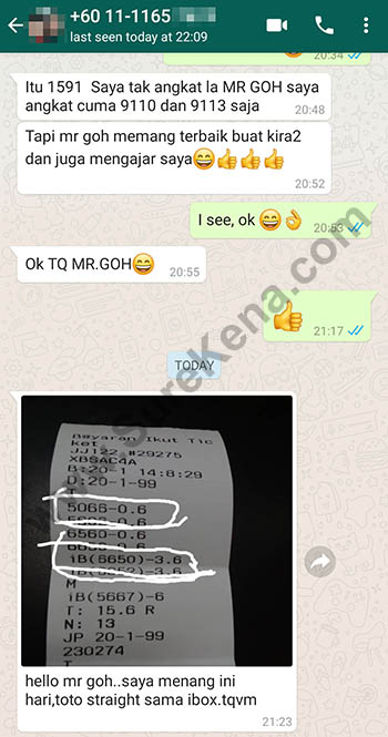 whatsapp lottery 4d win ticket