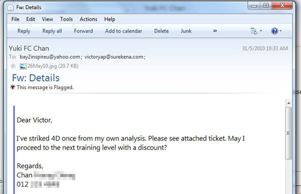 Winning Testimonial Miss Chan 26 May 2010.