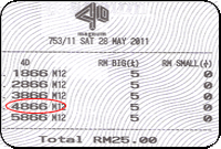 Winning Ticket Magnum 1st Prize 28 May 2011