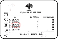 Magnum 4d result special prize - 5 April 2009