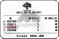 Winning Ticket  magnum 3rd prize 02 April 2011