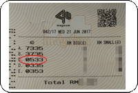 Winning Ticket Magnum 4D Consolation Prize - 21 June 2017