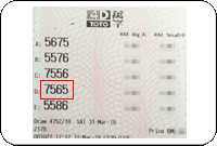 Winning Ticket Toto 4D Consolation Prize - 31 March 2018
