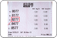 Winning Ticket Toto Consolation Prize - 6 November 2021