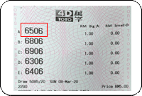 Winning Ticket Toto Consolation Prize - 8 March 2020