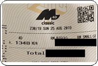 Winning Ticket Magnum 4D Special Prize - 25 August 2019