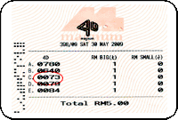 Magnum 4d result third prize - 30 May 2009