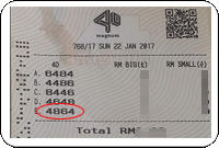 Winning Ticket Magnum 4D Special Prize - 22 January 2017