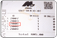 Winning Ticket Magnum Special Prize - 5 December 2021