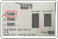 Winning Ticket Toto 4D Special Prize - 1 November 2020