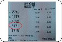 Winning Ticket Toto Special Prize - 3 February 2015