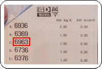 Winning Ticket Toto 4D Special Prize - 6 July 2024