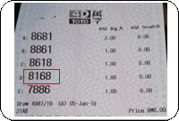 Winning Ticket Toto 4D Special Prize - 5 January 2019