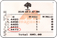 magnum 4d result third prize - 21 September 08